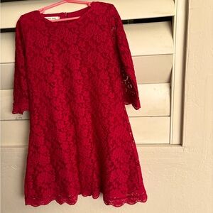April Girl red lace dress